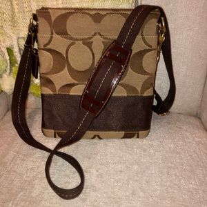 Coach Brown Messenger Crossbody Bag